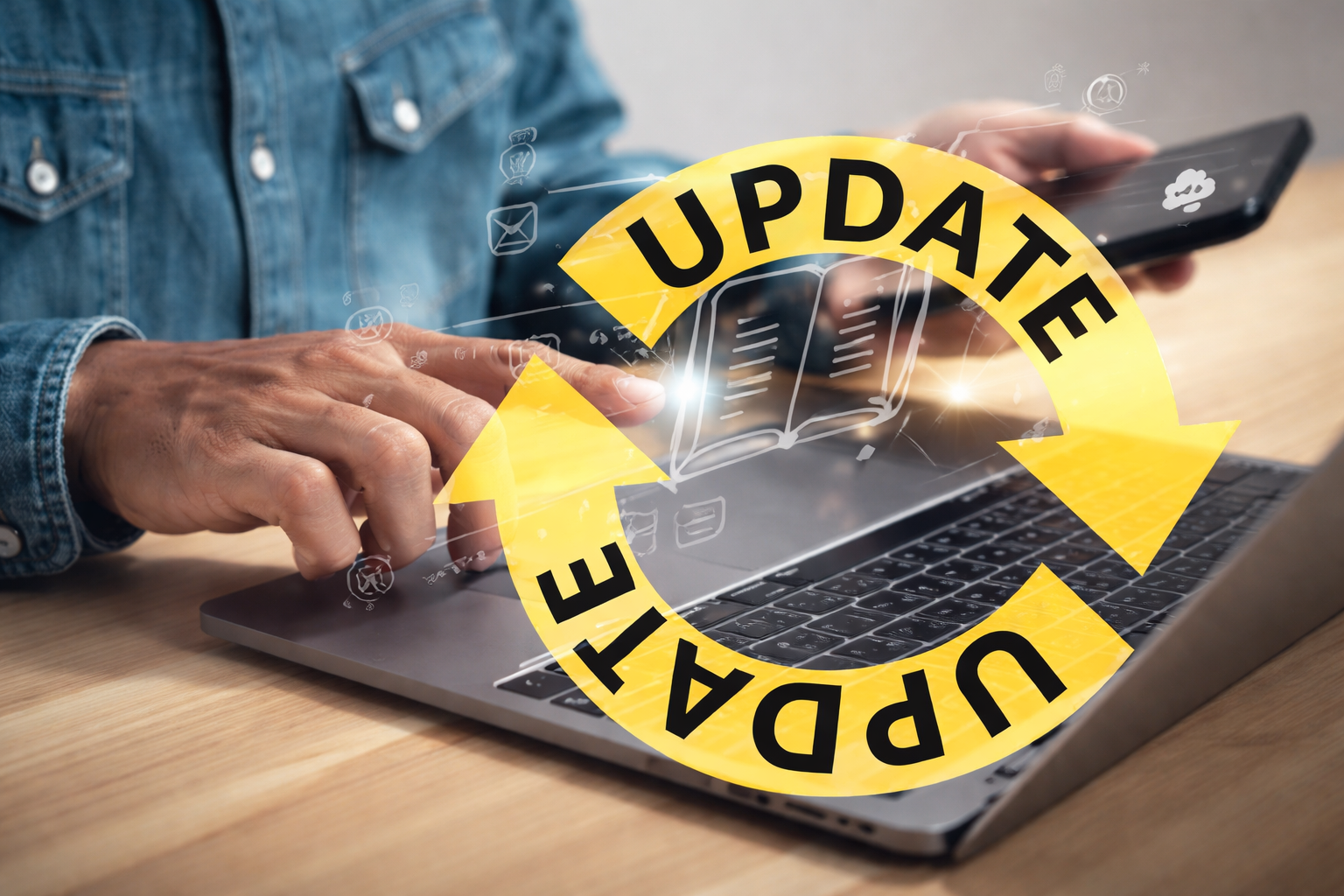 デジタルマーケティングの知識を更新するイメージ